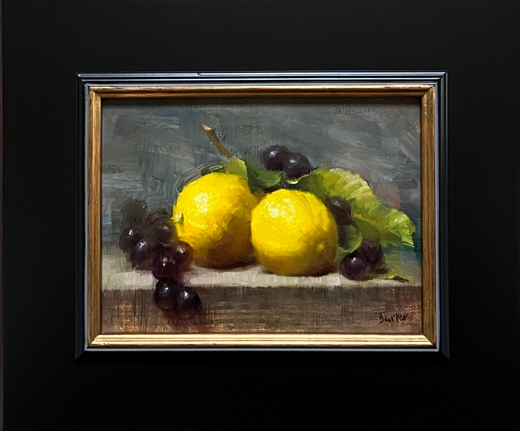 Lemons, Grapes, and Leaves by Stacy Barter at LePrince Galleries
